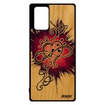 Coque infini love telephone samsung note 20 en bois silicone rose illimit� amour smartphone unique coeur ...
