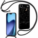 Coque pour ip 17 air avec cordon de collier, aesthetic plan�te motif etui housse r�glable lanyard corde, ...