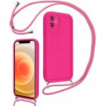 Coque pour iphone 11 6, 1  avec cordon de collier rglable, etui protection de la camra silicone souple ...