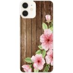 Coque pour iphone 11 bois fleur rose