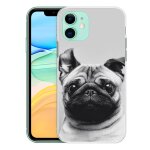 Coque pour iphone 11 - chien carlin oreilles