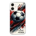 Coque pour iphone 11 motif ballon foot avec prenom