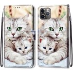Coque pour iphone 11 pro (5, 8 pouces), etui en cuir pu portefeuille housse coque avec 360 degres silicone ...