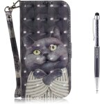 Coque?pour iphone 11 pro (5, 8 pouces), ?[peinture?3d]?pu?etui?housse?en?cuir?portefeuille?de?protection?avec? ...