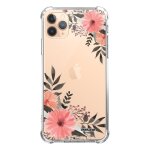 Coque iphone 11 pro anti - choc souple angles renforc�s transparente fleurs roses evetane