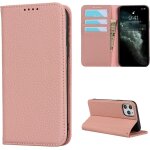 Coque iphone 11 pro, flip cuir veritable portefeuille etui en cuir, [4 fentes][fermeture magnetique], ...