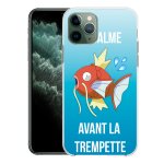 Coque pour iphone 11 pro max - pok�mon le calme avant la trempette magicarpe
