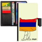 Coque pour iphone 11 pro max simili cuir a rabat portefeuille drapeau armenie armenien housse bumper ...