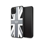 Coque pour iphone 11 pro max en tpu motif union jack en arri�re mini blanc / noir