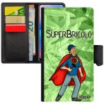 Coque iphone 11 simili cuir super bricolo heros 4g papa portable texte humour antichoc comique papy telephone ...