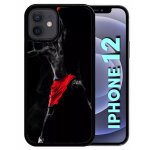 Coque pour iphone 12 - basket - silicone - noir Coque pour iphone 12 - basket - silicone - noir