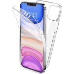 Coque iphone 12 mini (5. 4 ) transparent intgrale avant et arrire 360 degrs etui de protection, avant ...