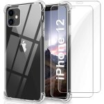 Coque iphone 12 mini, antichoc bumper etui + 2 pi�ces verre tremp�, transparente silicone housse tpu ...
