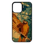 Coque iphone 12 / 12 pro bois silicone perroquet personnalis� housse telephone animal tropical exotique ...