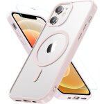 Coque pour iphone 12, coque iphone 12 pro compatible avec magsafe avec verre tremp�, [protection militaire] ...