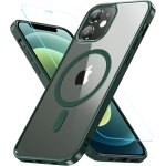 Coque pour iphone 12, coque iphone 12 pro compatible avec magsafe avec verre tremp�, [protection militaire] ...