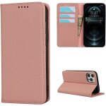 Coque iphone 12 pro max, flip cuir veritable portefeuille etui en cuir, [4 fentes][fermeture magnetique], ...