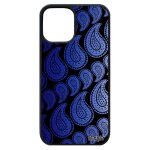Coque pour iphone 12 pro max silicone motif cachemire bumper motif tpu femme metal dessin bleu degrad� ...