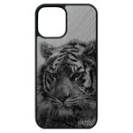 Coque iphone 12 pro max silicone tigre gris tigresse predateur dessin animaux de tasmanie souple design ...
