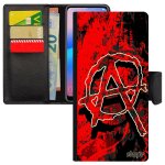 Coque pour iphone 12 pro max simili cuir portefeuille anarchie graphique rouge punk femme cadeau d'anniversair ...