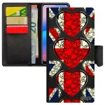 Coque pour iphone 12 pro max simili cuir portefeuille drapeau union jack angleterre anglais coupe du ...
