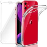 Coque iphone 12 silicone &verre trempé, film ecran protecteur pour iphone 12 + coque transparente souple ... Coque iphone 12 silicone &verre trempé, film ecran protecteur pour iphone 12 + coque transparente souple ...