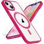 Coque pour iphone 13 / 14 avec 2 verre tremp� protection ecran et 1 cam�ra protecteur, etui transparente ...