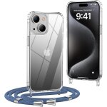 Coque pour iphone 13 (6, 1'') avec cordon rglable et dtachable - collier tour de cou, protection antichoc ...