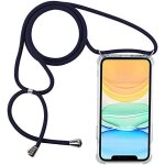 Coque pour iphone 13 avec cordon de collier, coque transparente silicone tpu bumper etui housse avec ...