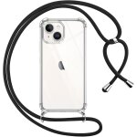 Coque pour iphone 13 mini avec cordon, transparente silicone housse avec r�glable de collier anti - chute ...