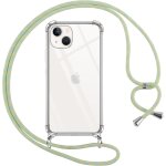 Coque pour iphone 13 mini avec cordon, transparente silicone housse avec r�glable de collier anti - chute ...