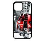 Coque pour iphone 13 mini - london vintage - silicone - noir