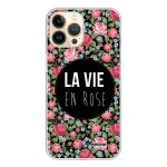 Coque iphone 13 pro 360 int�grale transparente la vie en rose tendance evetane.