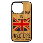Coque iphone 13 pro bois silicone j'peux pas j'vais en angleterre foot jo jeux olympiques coupe du monde ...