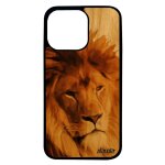 Coque iphone 13 pro en bois silicone lion animaux lionne souple 4g fauve nature de protection design ...