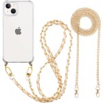 Coque pour iphone 13 pro avec cordon et cha�ne, etui de protection avec [2 pi�ces] corde portable bandouliere ...