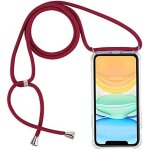 Coque pour iphone 13 pro avec cordon de collier, coque transparente silicone tpu bumper etui housse avec ...