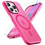 Coque pour iphone 13 pro max avec 2 verre tremp, compatible avec mag safe, etui translucide mat arrire ...