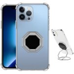 Coque pour iphone 13 pro max protection silicone transparent antichoc avec support bureau ajustable - ...