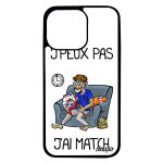 Coque pour iphone 13 pro silicone j'peux pas j'ai match humoristique handball etui foot football je telephone ...