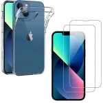 Coque pour iphone 14 et 2 verres trempe film protection ecran phonillico© Coque pour iphone 14 et 2 verres trempe film protection ecran phonillico©