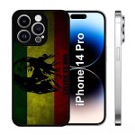 Coque iphone 14 pro - listen to bob marley - silicone - noir