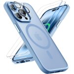 Coque pour iphone 14 pro max avec 2 verre tremp� et 1 cam�ra protecteur, compatible avec mag safe, etui ...