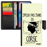 Coque iphone 14 pro max porte cartes j'peux pas j'vais en corse antichoc humour foot personnalis� corsica ...