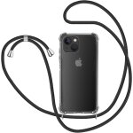 Coque iphone 14 plus transparente en tpu souple avec cordon tour de cou rglable 1, 5 m - etui anti - ...