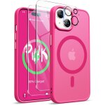 Coque pour iphone 15 plus avec 2 verre tremp et 1 camra protecteur, etui translucide mat arrire housse ...