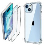 Coque iphone 15 et 2 verre tremp� vitre de protection ecran housse �tui ghl tech