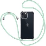 Coque pour iphone 15 avec cordon, etui avec collier - tour de cou lani�re en corde - transparente silicone ...