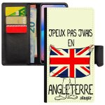 Coque iphone 15 cuir j'peux pas j'vais en angleterre personnalis� foot antichoc coupe d'europe etui angleterre ...