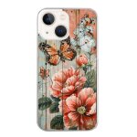 Coque pour iphone 15 motif bois et papillon 3